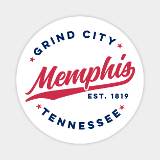 Vintage Memphis Tennessee Grind City Retro USA Magnet